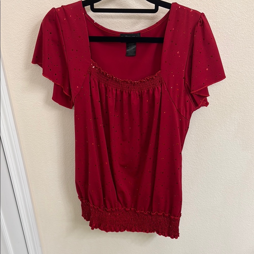 Elegant Red Women's Top